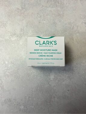 Clark’s Botanicals Deep Moisture Mask 1.7 oz / 50 mL Daily Plumping Cream NIB